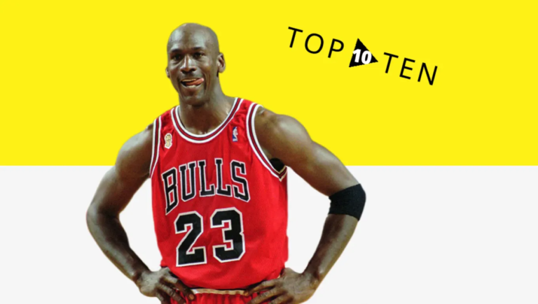 Find out the ten best performances by Michael Jordan.
